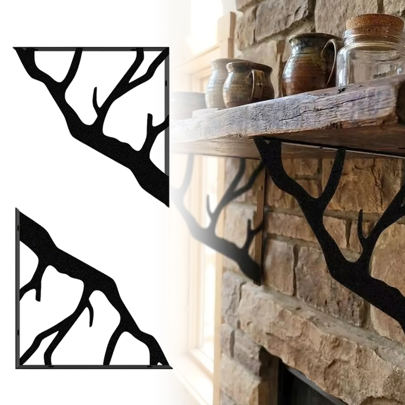 Shelf Bracket Pair - 2 шт., черные металлические полки в