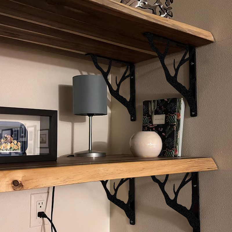 2 шт., черные металлические по – обзор и цена Shelf Bracket Pair