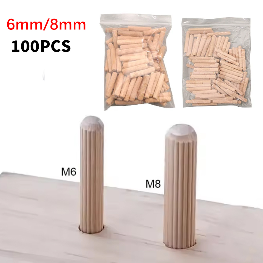 Деревянные шканты 6/8 мм, рифл – обзор и цена Furniture Joinery Hardware